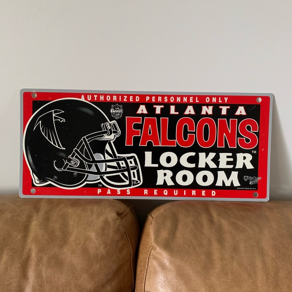 Vintage Atlanta Falcons Locker Room Sign